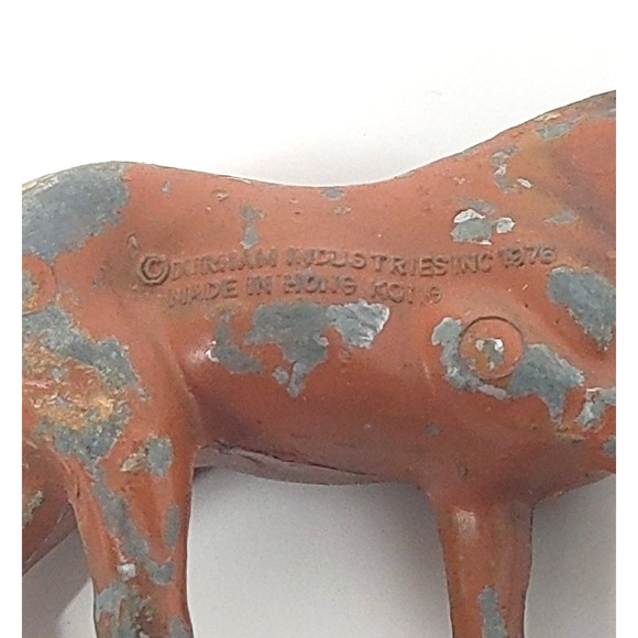Vintage Durham Industries Horse figure Prancing paint Cast Metal Hong Kong 1976 - Picture 7 of 7